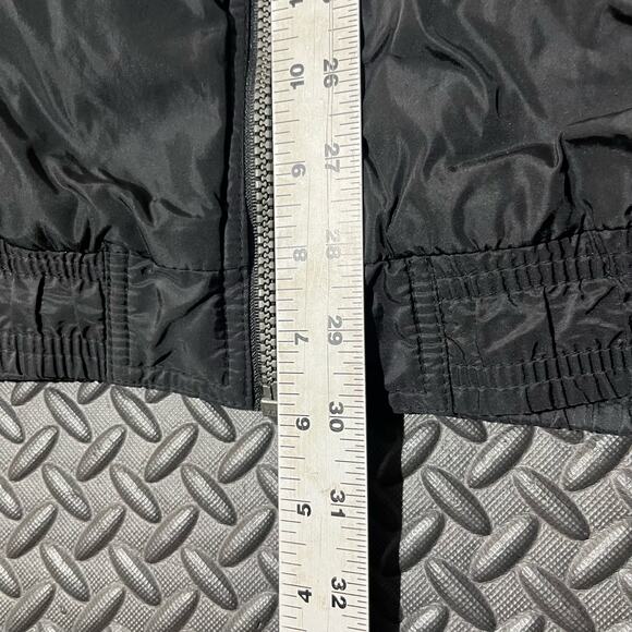 VTG Adidas Jacket Black White Colorblock Spellout Insulated 3 Stripe Mens Medium - Picture 7 of 7